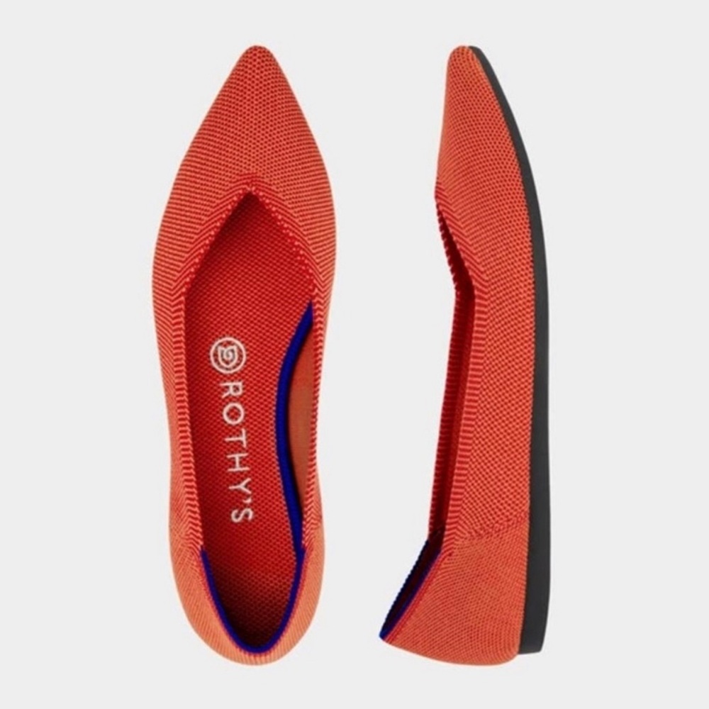 Rothy’s Persimmon Pointy Tow Flats